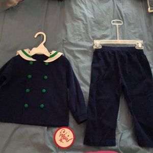 NWT Navy/Green Toddler Boys Sailor Set - Size 3T
